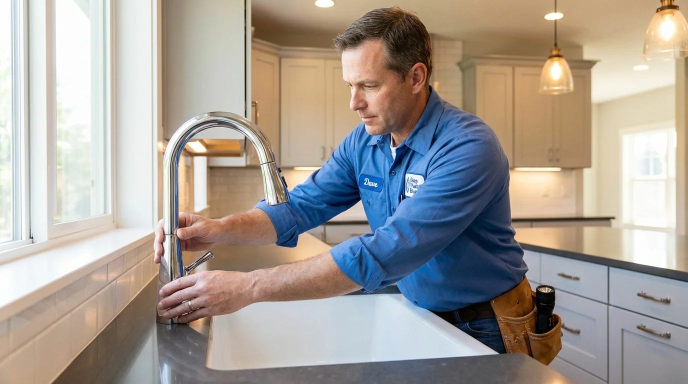 Kitchen faucet installation by Johns Plumbing LLC in Spring House